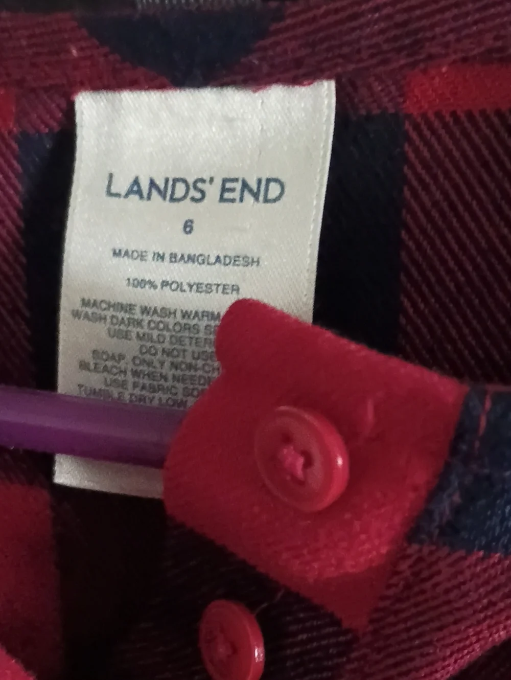 Lands End soft red